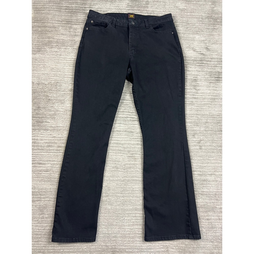 Lee Jeans Womens‎ 14S Black Bootcut Stretch Denim Pants 101CMBEW0 Mid Rise